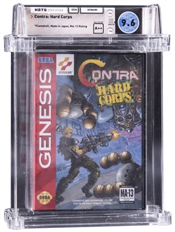 1994 Sega Genesis (USA) "Contra: Hard Corps" Clamshell (Early Production) Sealed Video Game - WATA 9.6/A++